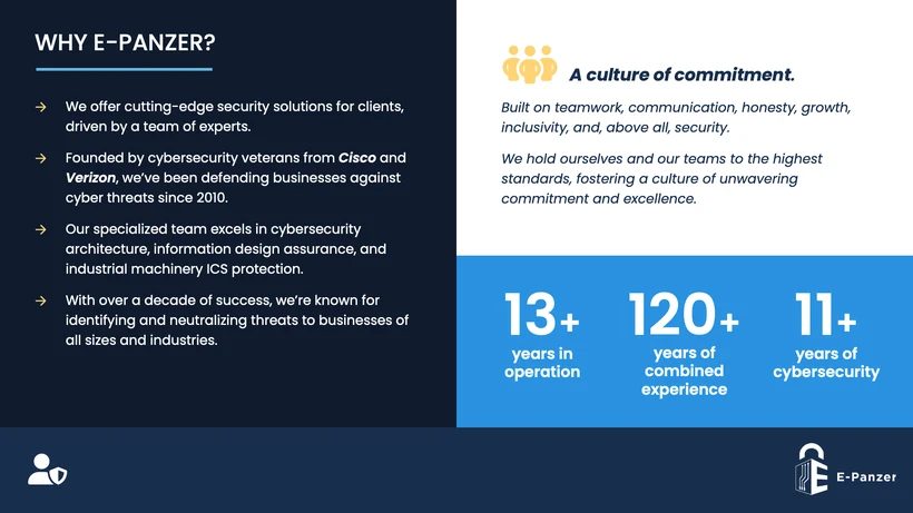 E-Panzer pitch deck slide, 4 of 9