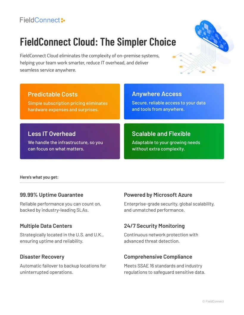 FieldConnect sales sheet: FieldConnect Cloud