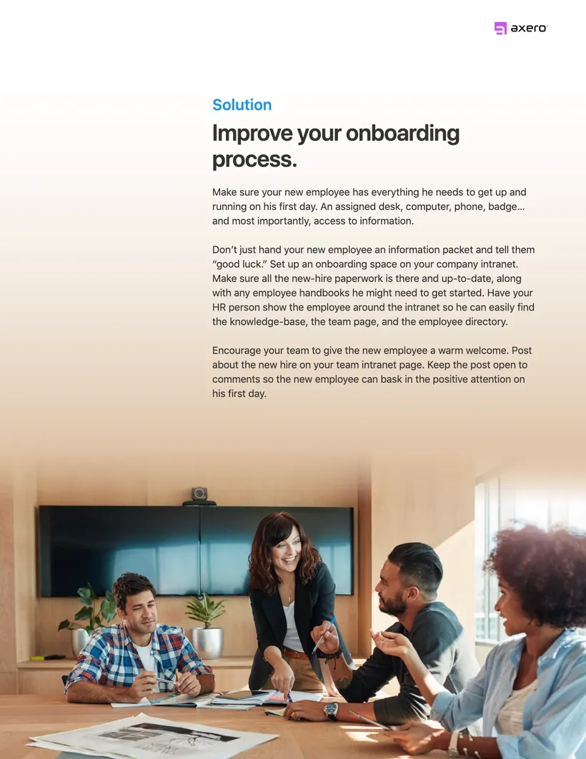 Axero ebook page, 4 of 12