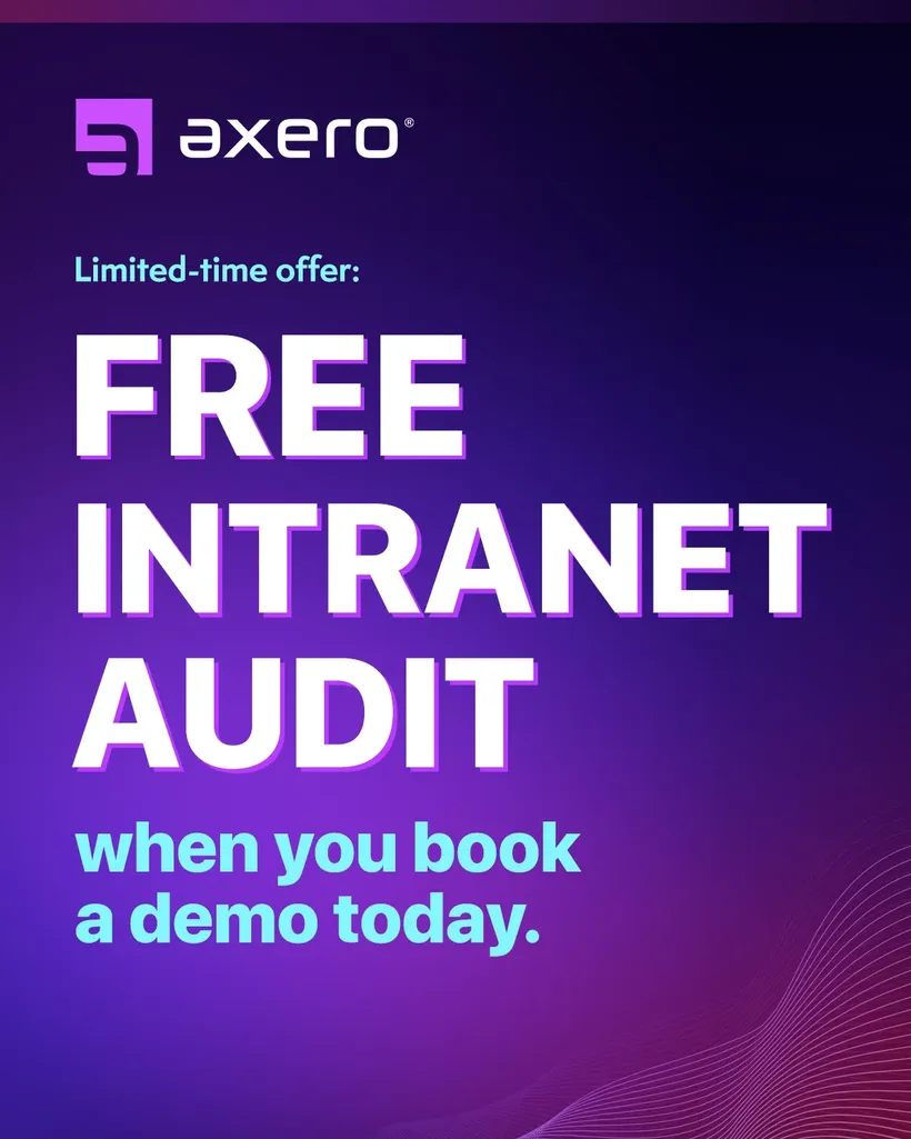 Axero social post or ad, 10 of 12