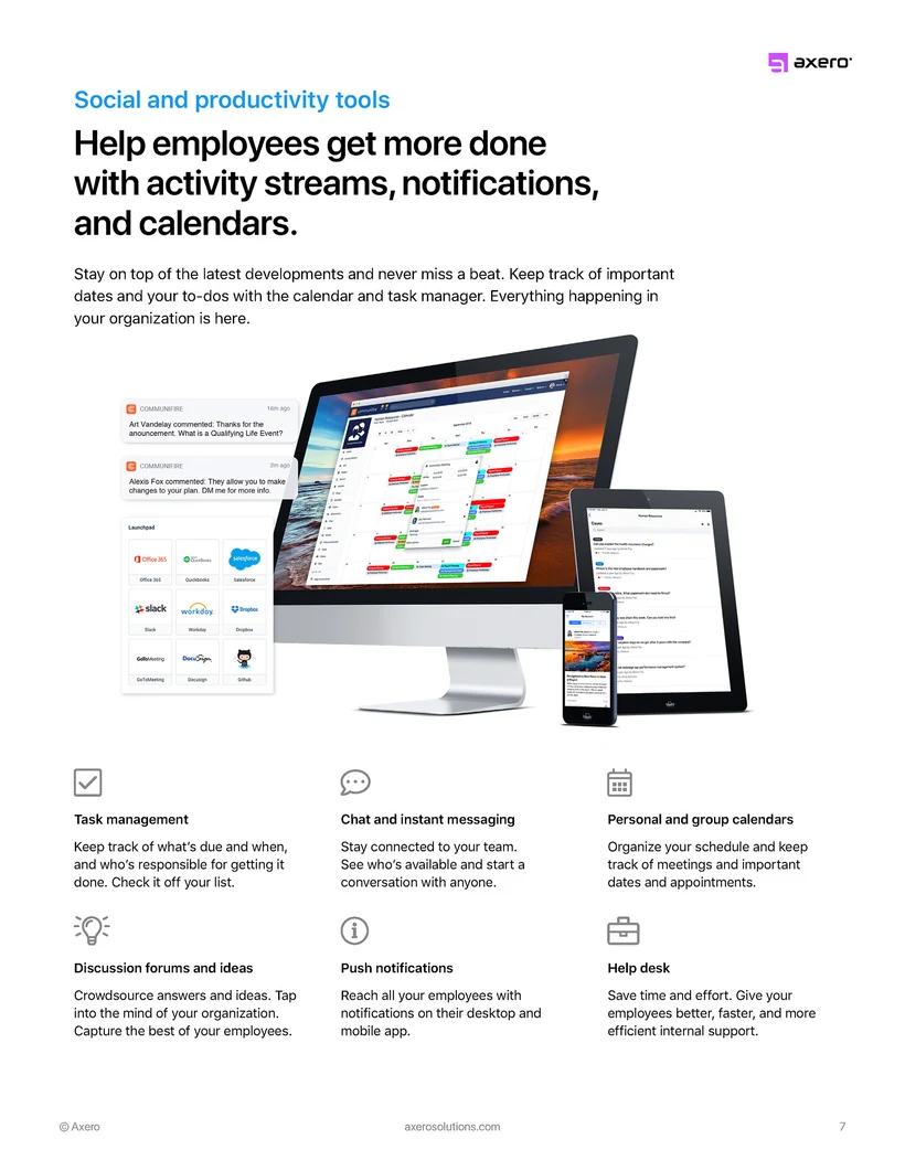 Axero proposal page, 8 of 12