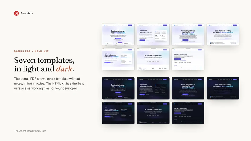 The Agent-Ready SaaS Site preview, 4 of 4