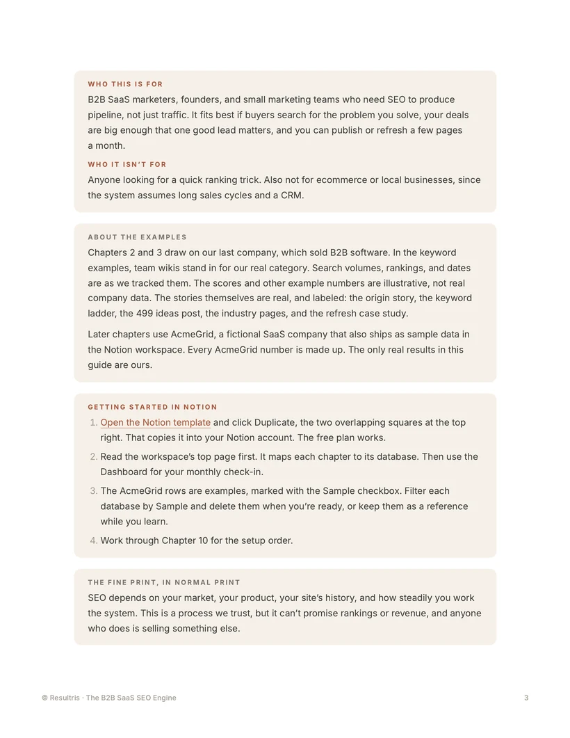 The B2B SaaS SEO Engine, page, 3 of 9