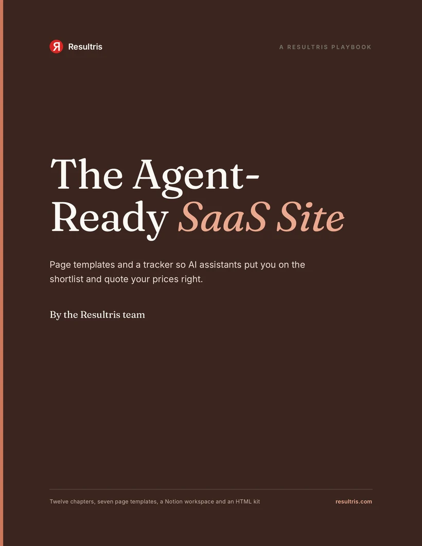 The Agent-Ready SaaS Site, page, 1 of 9