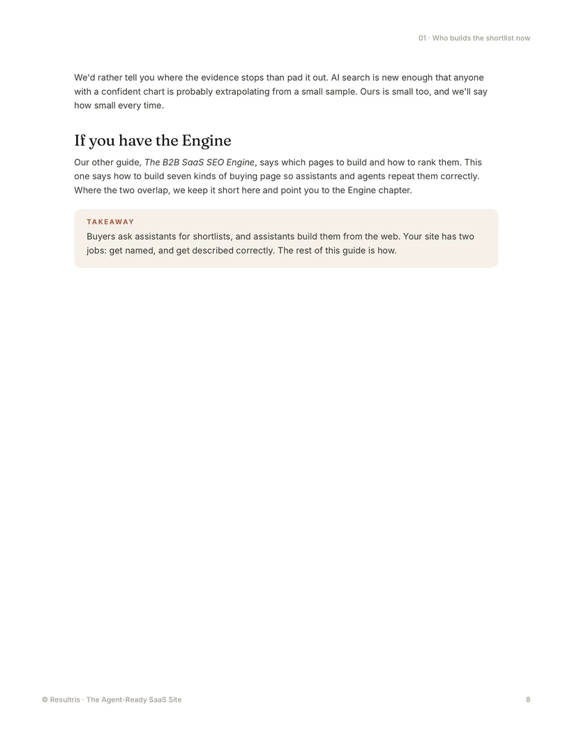 The Agent-Ready SaaS Site, page, 8 of 9